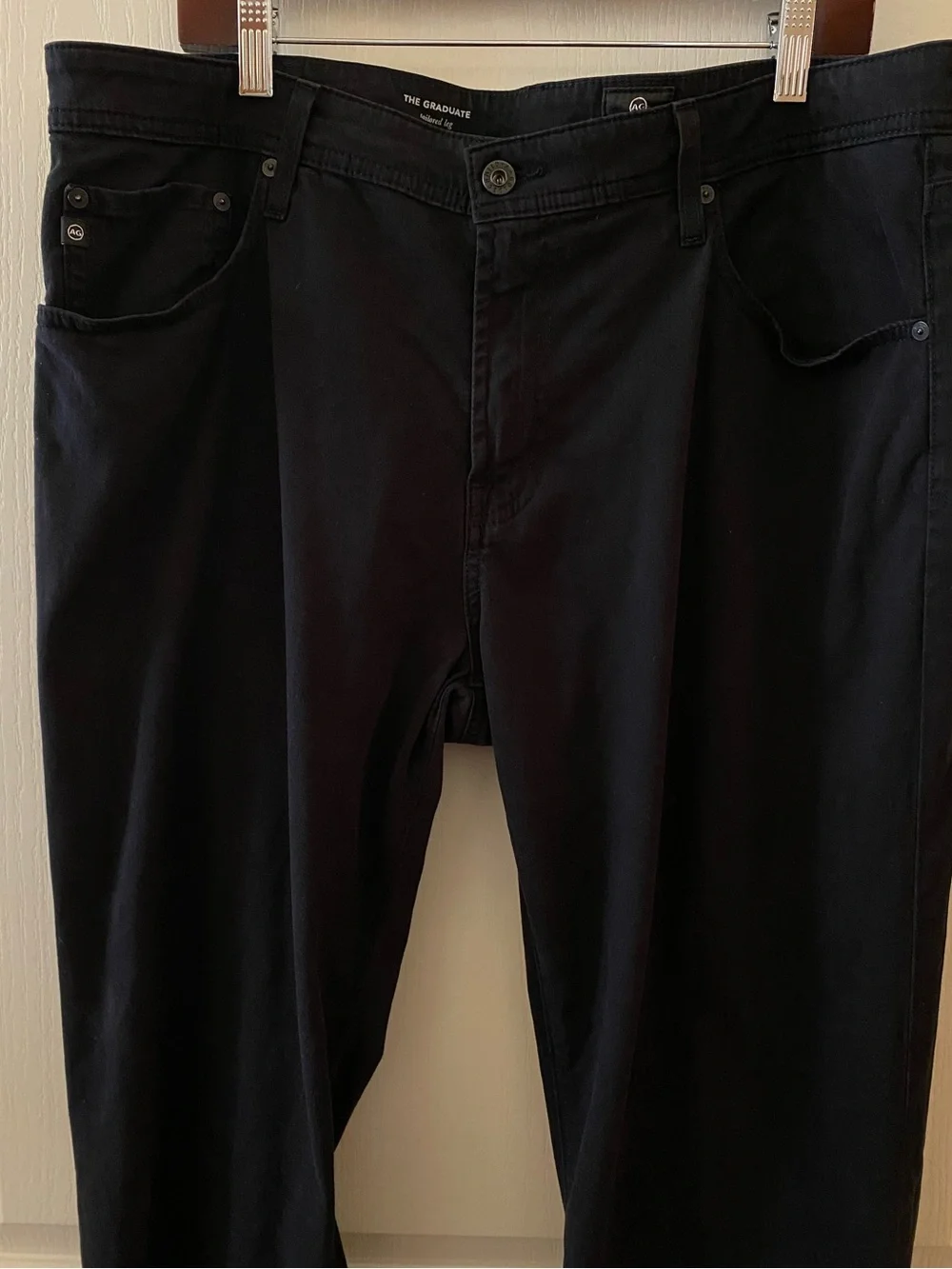 AG Men’s Graduate Tailored Leg Jeans/Pants in Black - 38x34